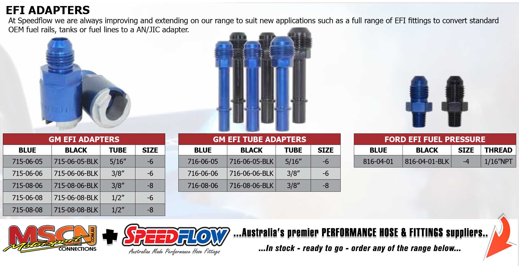 Speedflow 4AN AN4 AN-4 1/16”NPT Thread Ford EFI Fuel Pressure Adapter 816-04-01 
